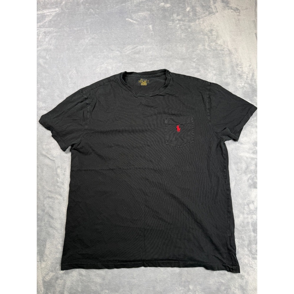 Polo Ralph Lauren T Shirt Mens Medium Black Classic Fit Short Sleeve Pony Logo